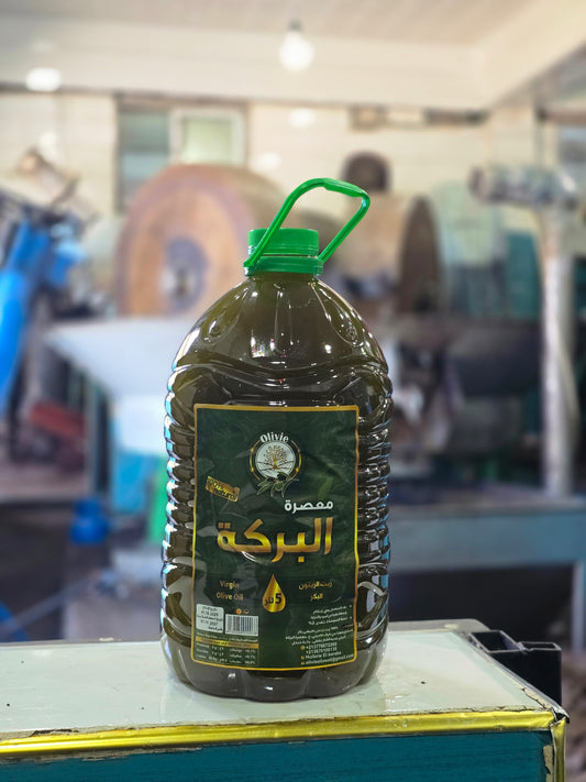 زيت الزيتون الاخضر حجم 5ل بذوق لاذع (التوصيل مجاني لمكتب الولاية)