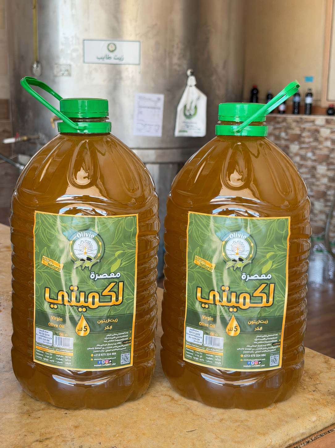 زيت الزيتون البكر لونه ذهبي حجم 10ل (التوصيل مجاني لمكتب الولاية)